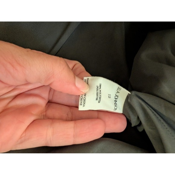 ULLA JOHNSON Gwen Dress Size 12 Obsidian Printed V Neck Puff Sleeve‎ Mini NEW - Picture 8 of 12